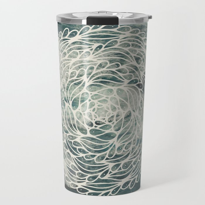Mandala Ocean Waves Travel Mug Gallery Image 1