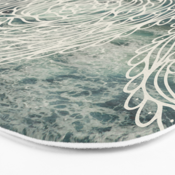 Mandala Ocean Waves Bath Mat Gallery Image 3
