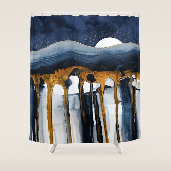 Liquid Hills Shower Curtain Gallery Image 1