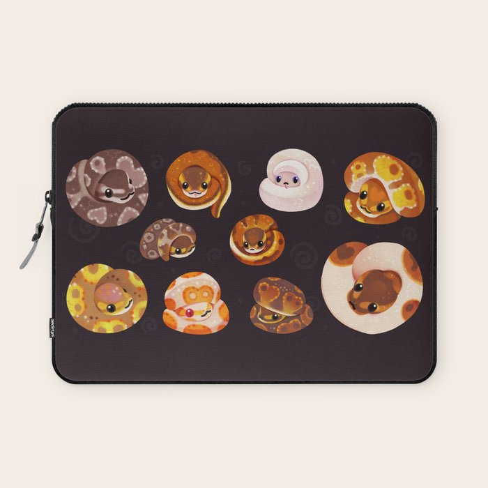 Shy ball pythons - dark Laptop Sleeve Gallery Image 1