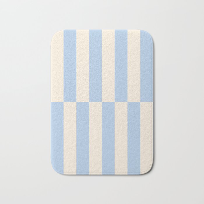 Strippy - Baby Blue Bath Mat Gallery Image 1