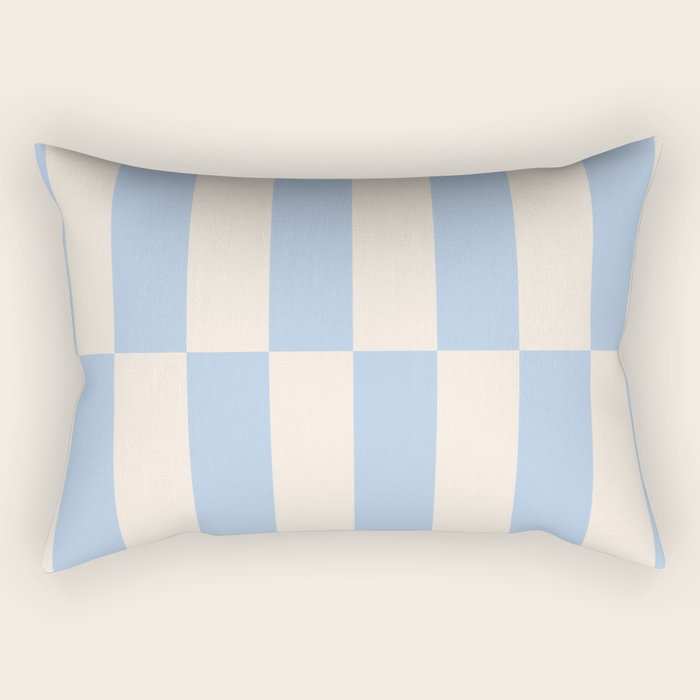 Strippy - Baby Blue Rectangular Pillow Gallery Image 2