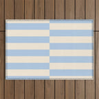 Strippy - Baby Blue Outdoor Rug Gallery Image 1
