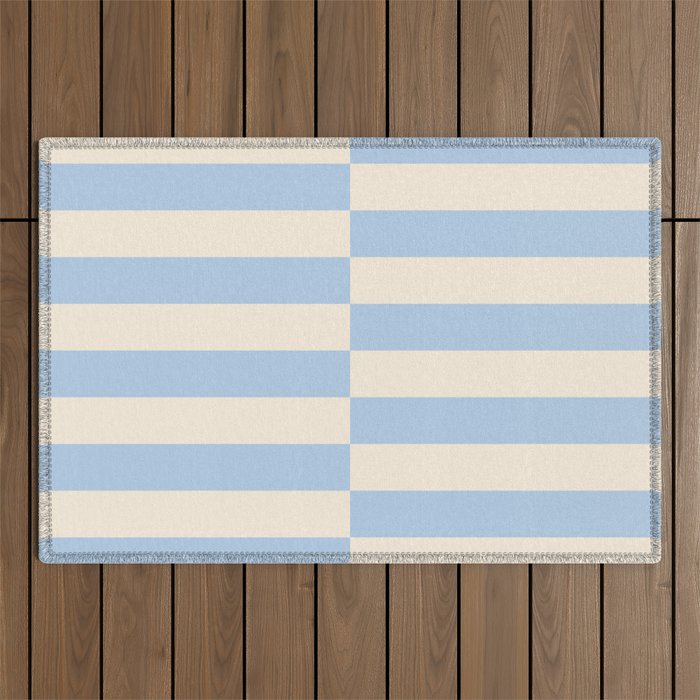 Strippy - Baby Blue Outdoor Rug Gallery Image 1