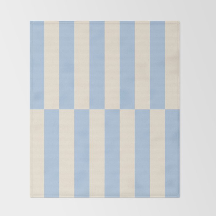 Strippy - Baby Blue Throw Blanket Gallery Image 2