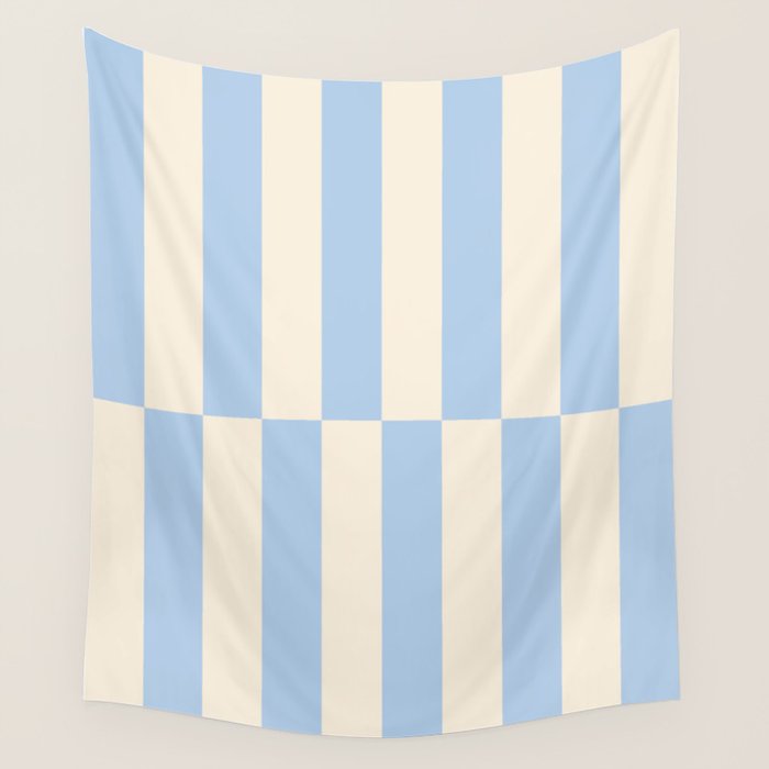 Strippy - Baby Blue Wall Tapestry Gallery Image 1