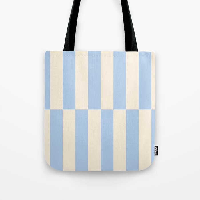 Strippy - Baby Blue Tote Bag Gallery Image 1