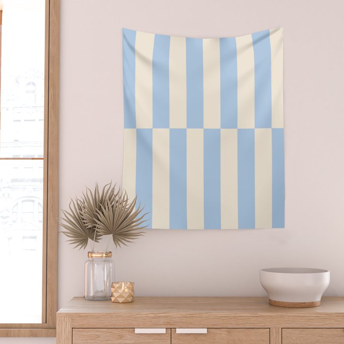 Strippy - Baby Blue Wall Tapestry Gallery Image 2