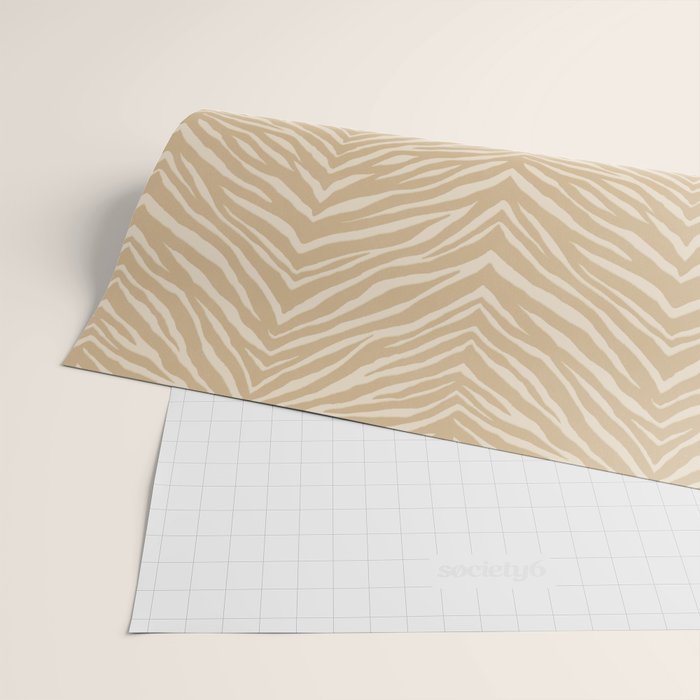 Zebra Stripe - sandy neutral Wrapping Paper Gallery Image 2