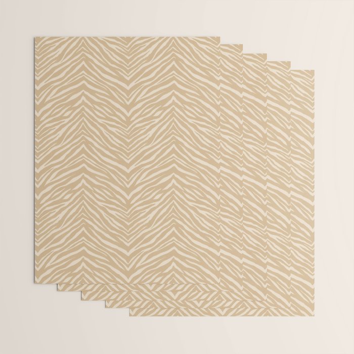 Zebra Stripe - sandy neutral Wrapping Paper Gallery Image 3