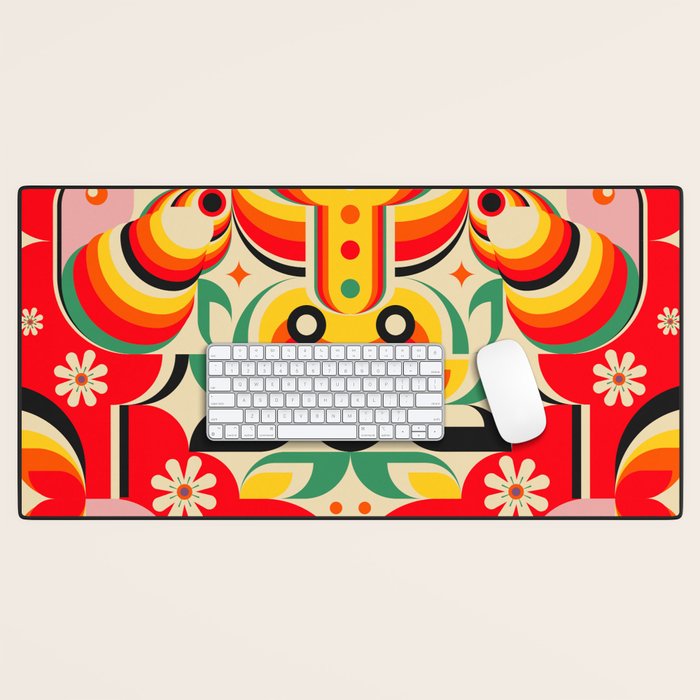 Calabash Girls and Dragon Desk Mat Gallery Image 1