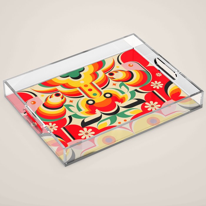 Calabash Girls and Dragon Acrylic Tray Gallery Image 1