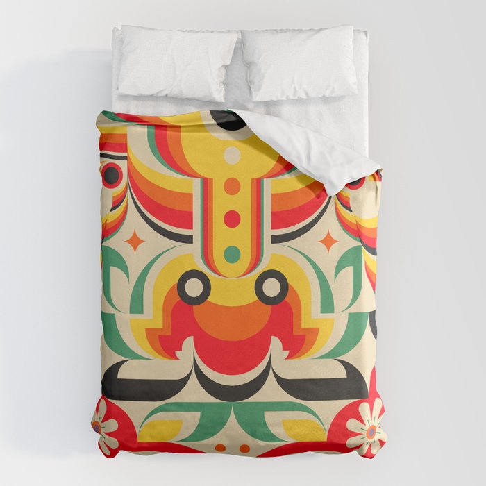 Calabash Girls and Dragon Duvet Cover Gallery Image 1