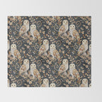 Wooden Wonderland Barn Owl Collage Throw Blanket Gallery Image 2