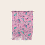 Cowgirl Christmas - pink and teal Wall Hanging Gallery Image 1