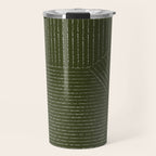 Lines (Olive Green) Travel Mug Gallery Image 1