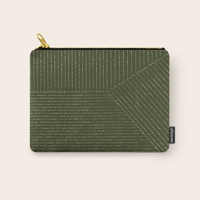 Lines (Olive Green) Carry All Pouch Gallery Image 1