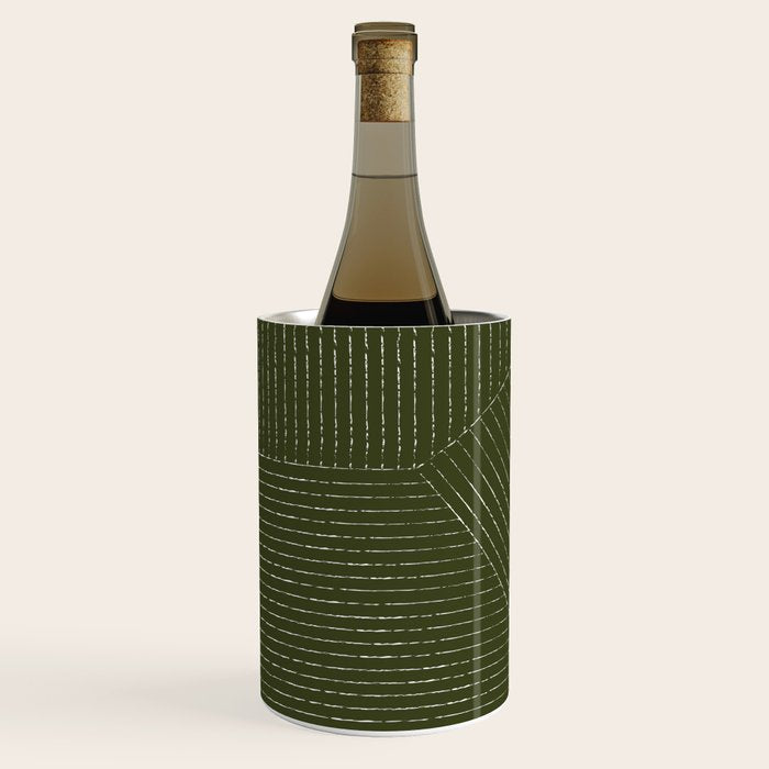 Lines (Olive Green) Wine Chiller Gallery Image 1