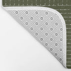 Lines (Olive Green) Bath Mat Gallery Image 2