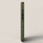 Lines (Olive Green) iPhone Case Gallery Image 2