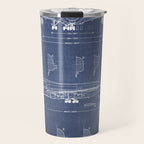 Boeing 747-SP and 747-100 Blueprint in High Resolution (dark blue) Travel Mug Gallery Image 1