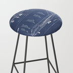 Boeing 747-SP and 747-100 Blueprint in High Resolution (dark blue) Stool Gallery Image 2