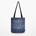 Boeing 747-SP and 747-100 Blueprint in High Resolution (dark blue) Tote Bag Gallery Image 2