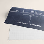 Boeing 747-SP and 747-100 Blueprint in High Resolution (dark blue) Wrapping Paper Gallery Image 2