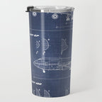 Boeing 747-SP and 747-100 Blueprint in High Resolution (dark blue) Travel Mug Gallery Image 3