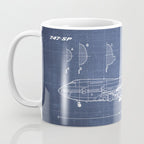 Boeing 747-SP and 747-100 Blueprint in High Resolution (dark blue) Coffee Mug Gallery Image 3