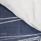 Boeing 747-SP and 747-100 Blueprint in High Resolution (dark blue) Comforter Gallery Image 4