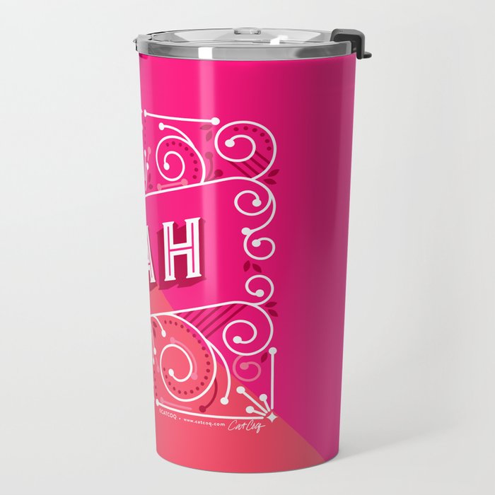 Nah â Hot Pink Travel Mug Gallery Image 2