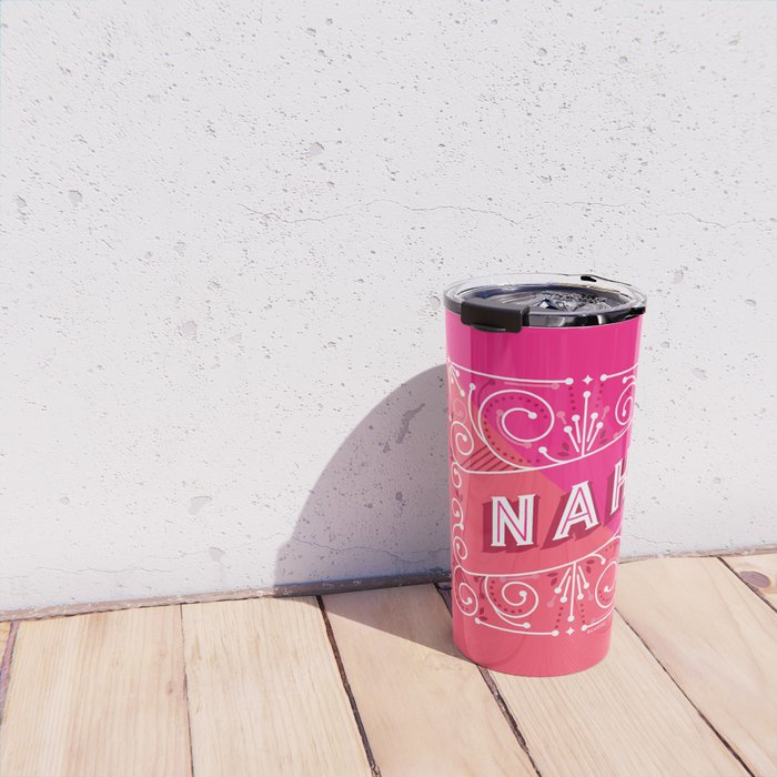 Nah â Hot Pink Travel Mug Gallery Image 4