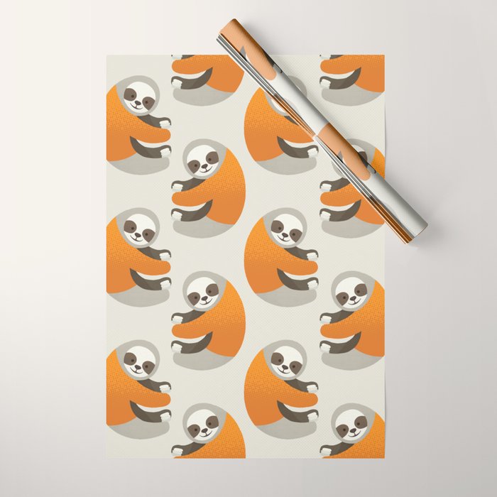 Whimsy Sloth Wrapping Paper Gallery Image 1