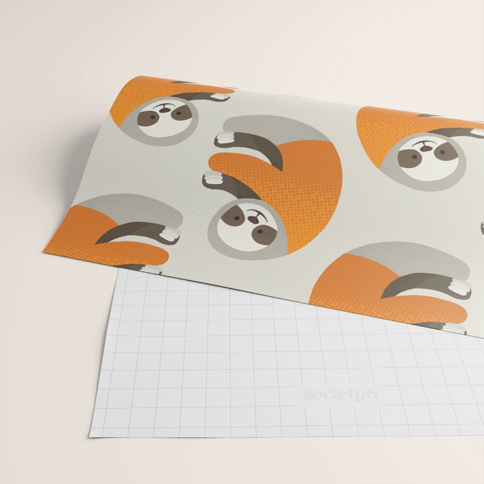 Whimsy Sloth Wrapping Paper Gallery Image 2