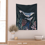 Whales and Coral Wall Tapestry Gallery Image 2