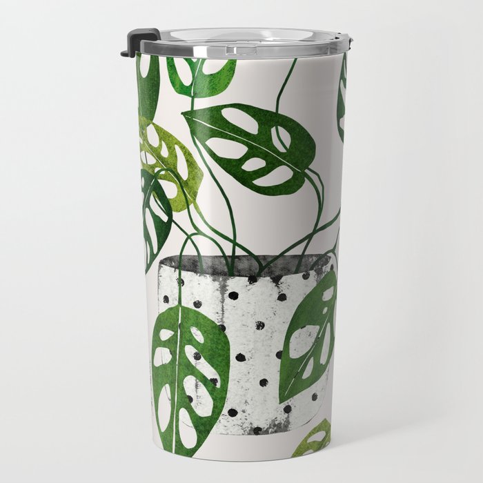 Monstera obliqua interior plant Travel Mug Gallery Image 3