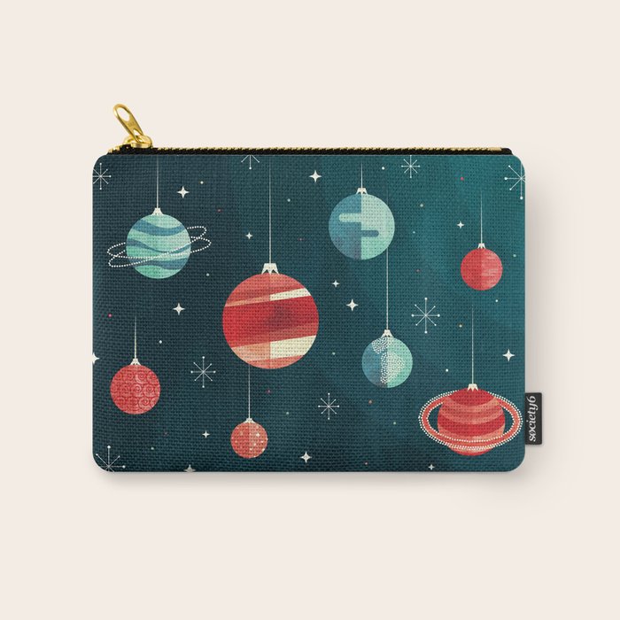 Joy to the Universe (in Teal) Carry All Pouch Gallery Image 1