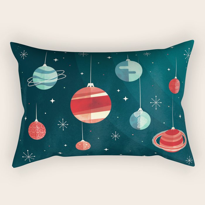 Joy to the Universe (in Teal) Rectangular Pillow Gallery Image 2