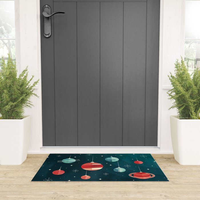 Joy to the Universe (in Teal) Welcome Mat Gallery Image 3