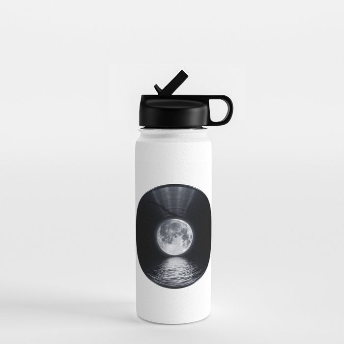 Vinyl moon Water Bottle Gallery Image 1