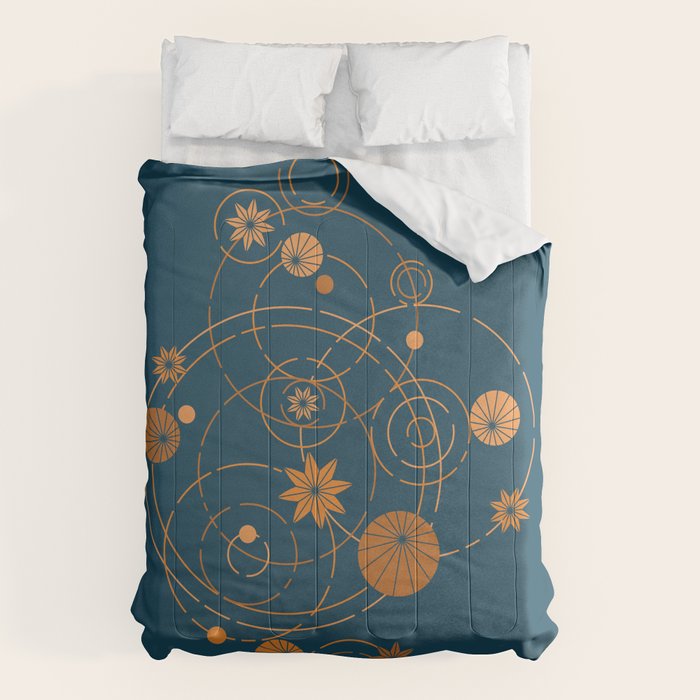 Lotus pool geometry Comforter Gallery Image 6