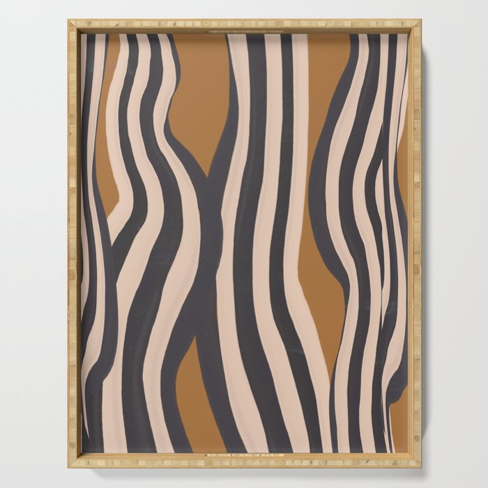 Abstract Lines 2 Serving Tray Gallery Image 1