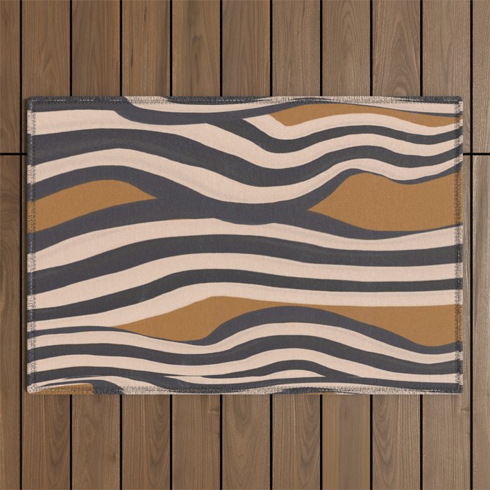 Abstract Lines 2 Outdoor Rug Gallery Image 1