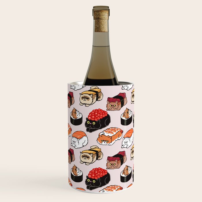 Sushi Persian Cat Wine Chiller Gallery Image 3