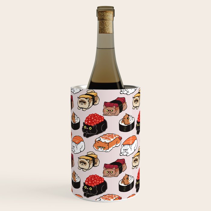 Sushi Persian Cat Wine Chiller Gallery Image 2