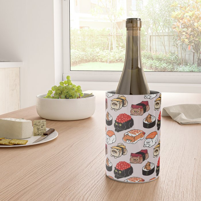 Sushi Persian Cat Wine Chiller Gallery Image 4