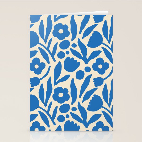 Blue flower nature art pattern Stationery Card Gallery Image 2