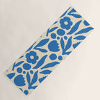 Blue flower nature art pattern Yoga Mat Gallery Image 1