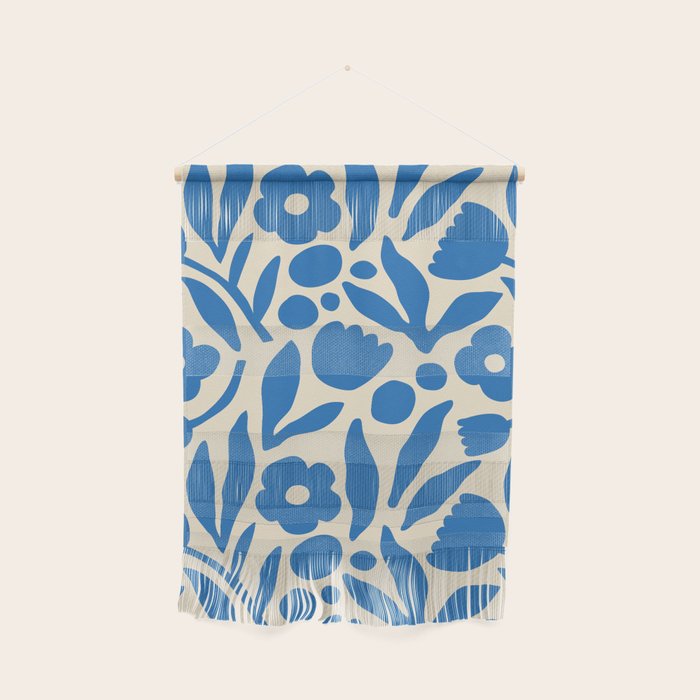 Blue flower nature art pattern Wall Hanging Gallery Image 1